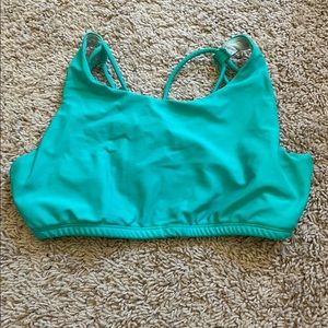 turquoise athletic bra